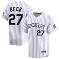 Ldoa C.Rockies #27 Jordan Beck Player White Limited Home Stitched Jersey