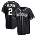 Ldoa C.Rockies #2 Tyler Freeman Player Black Fashion Out Home Game Stitched Jerseys