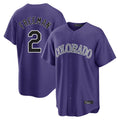 Ldoa C.Rockies #2 Tyler Freeman Player Purple Game Home Stitched Jerseys