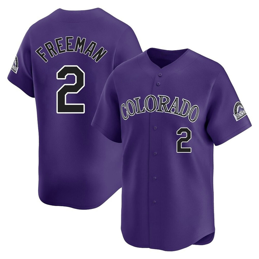 Ldoa C.Rockies #2 Tyler Freeman Player Purple Limited Home Stitched Jerseys