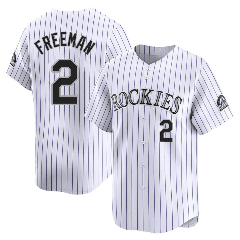 Ldoa C.Rockies #2 Tyler Freeman Player White Limited Home Stitched Jerseys