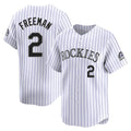 Ldoa C.Rockies #2 Tyler Freeman Player White Limited Home Stitched Jerseys
