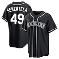 Ldoa C.Rockies #49 Antonio Senzatela Player Black Fashion Out Home Game Stitched Jerseys