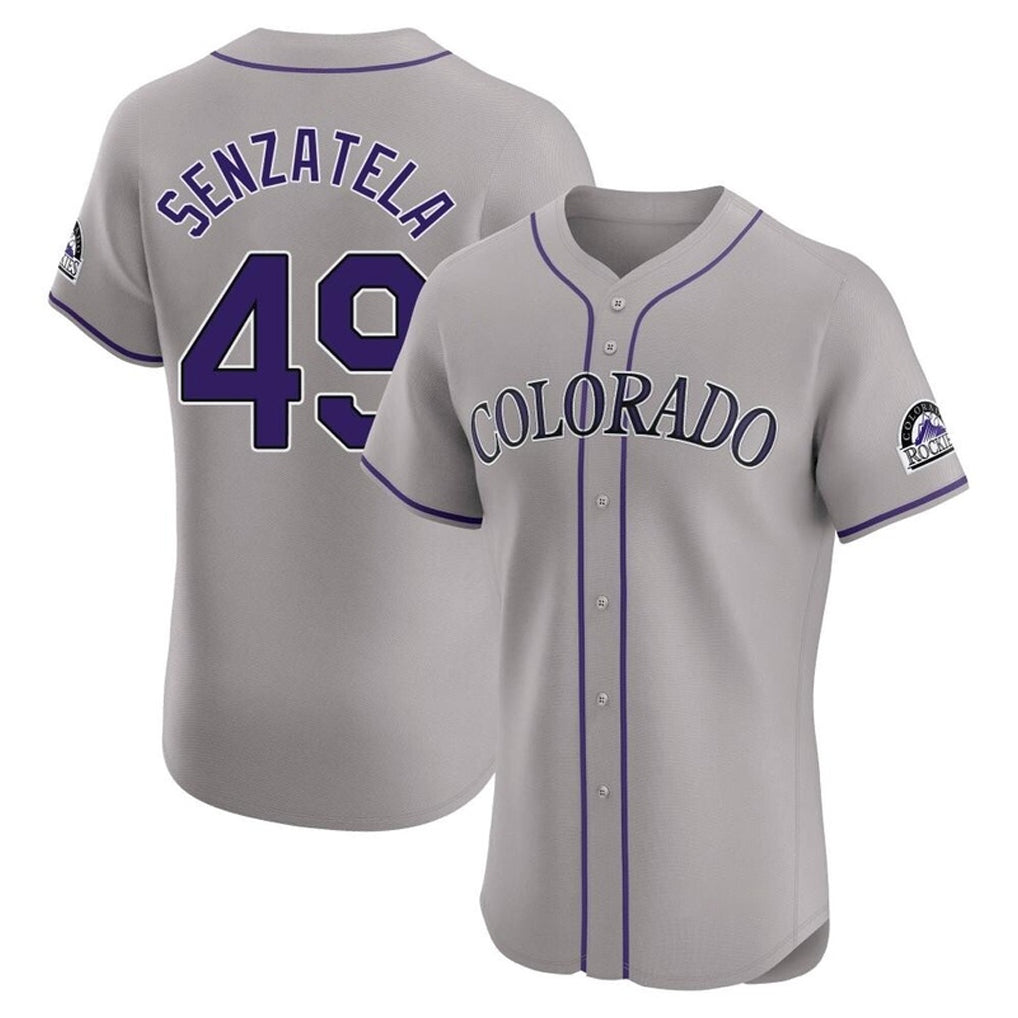 Ldoa C.Rockies #49 Antonio Senzatela Player Gray Limited Elite Home Stitched Jerseys