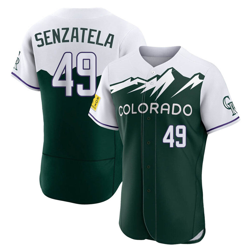 Ldoa C.Rockies #49 Antonio Senzatela Player Green City Connect Limited Elite Home Stitched Jerseys