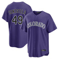 Ldoa C.Rockies #49 Antonio Senzatela Player Purple Game Home Stitched Jerseys