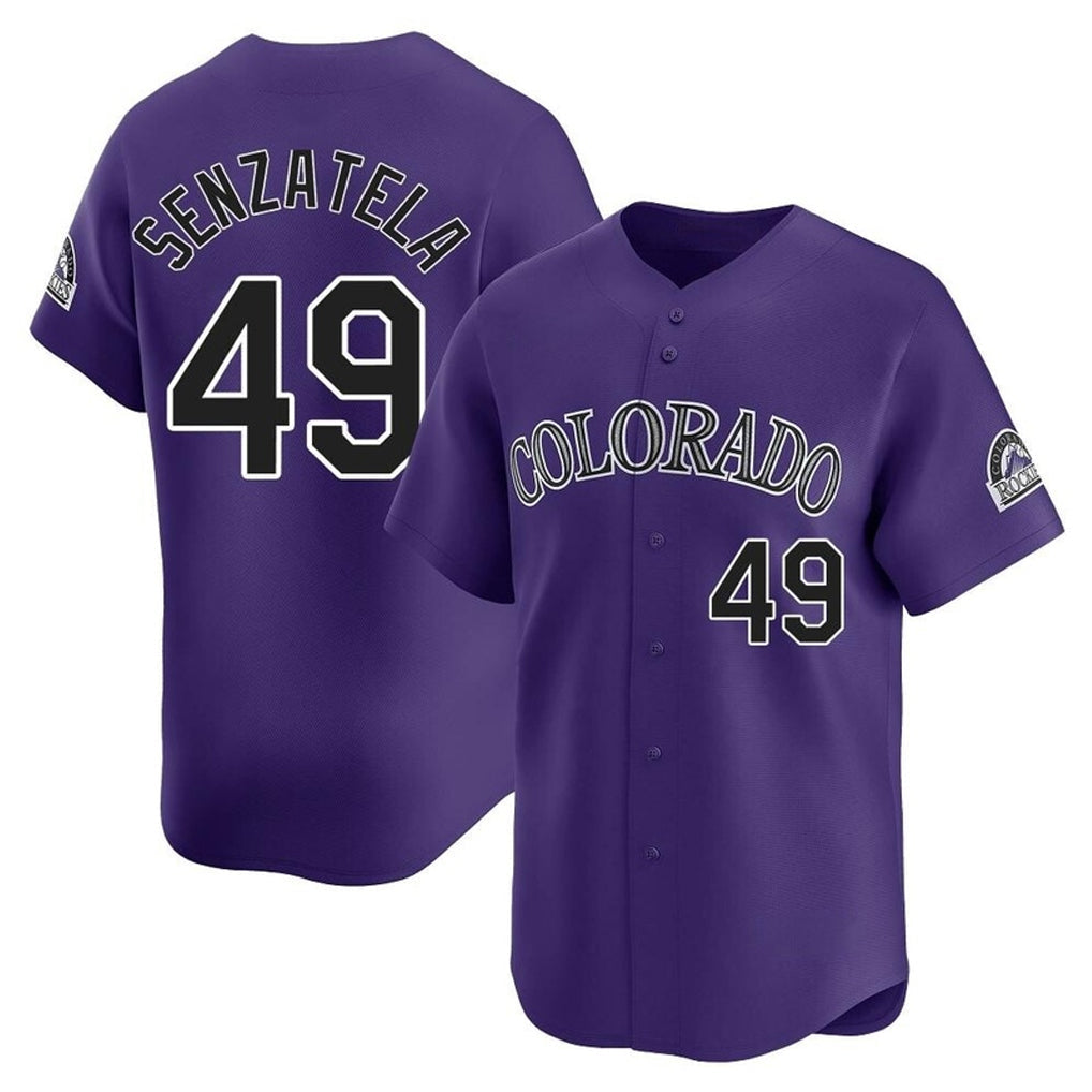 Ldoa C.Rockies #49 Antonio Senzatela Player Purple Limited Home Stitched Jerseys