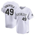 Ldoa C.Rockies #49 Antonio Senzatela Player White Limited Home Stitched Jerseys