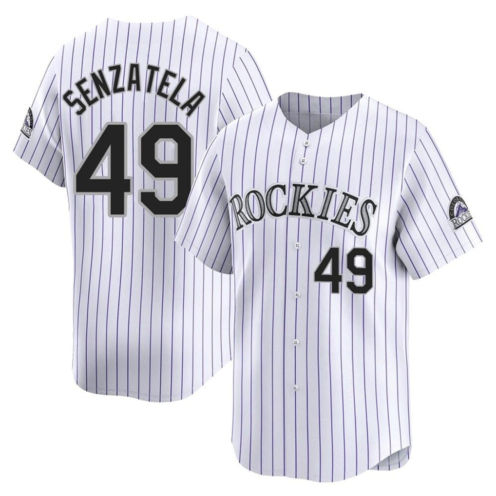 Ldoa C.Rockies #49 Antonio Senzatela Player White Limited Home Stitched Jerseys
