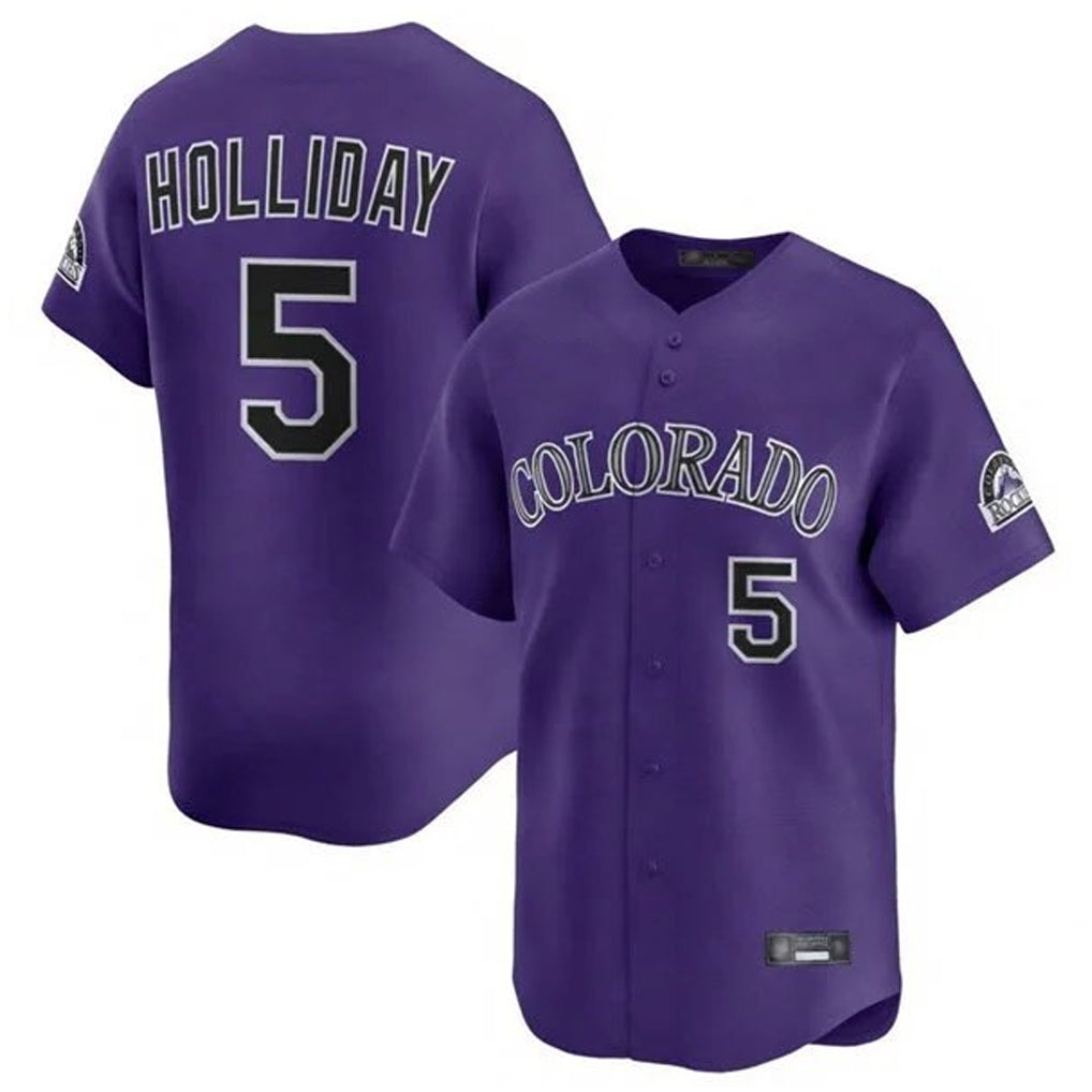 Ldoa C.Rockies #5 Matt Holliday Player Purple Limited Home Stitched Jerseys