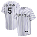 Ldoa C.Rockies #5 Matt Holliday Player White Game Home Stitched Jerseys