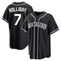 Ldoa C.Rockies #7 Matt Holliday Player Black Fashion Out Home Game Stitched Jerseys