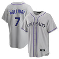 Ldoa C.Rockies #7 Matt Holliday Player Gray Game Home Stitched Jerseys