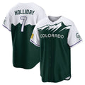 Ldoa C.Rockies #7 Matt Holliday Player Green City Connect Home Game Stitched Jerseys