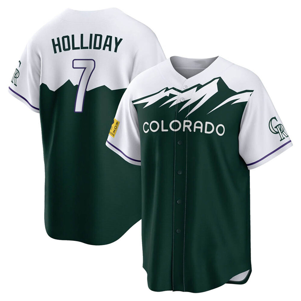 Ldoa C.Rockies #7 Matt Holliday Player Green City Connect Home Game Stitched Jerseys