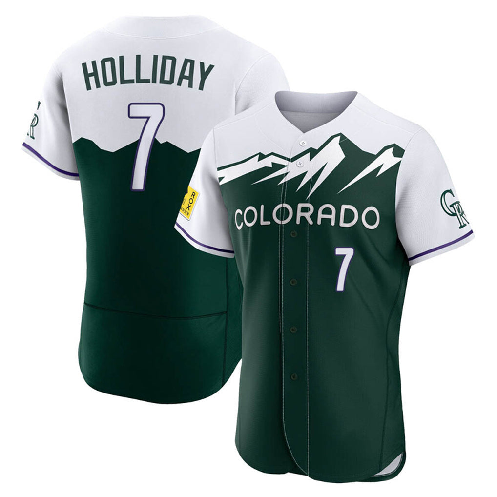 Ldoa C.Rockies #7 Matt Holliday Player Green City Connect Limited Elite Home Stitched Jerseys