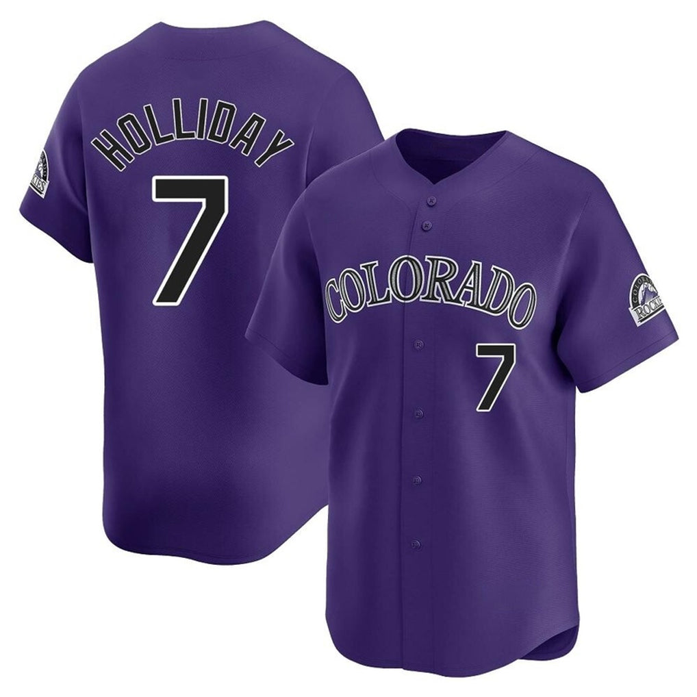 Ldoa C.Rockies #7 Matt Holliday Player Purple Limited Home Stitched Jerseys
