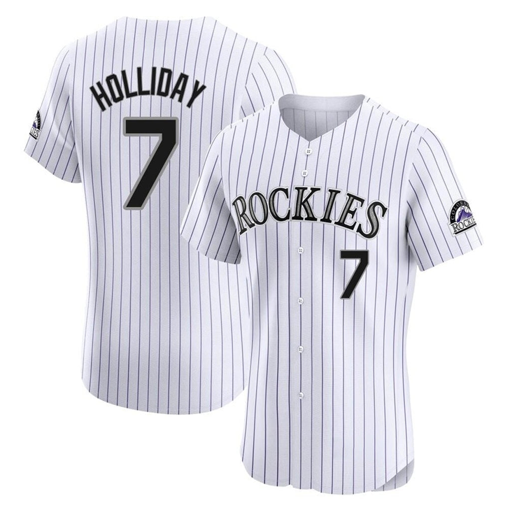 Ldoa C.Rockies #7 Matt Holliday Player White Limited Elite Home Stitched Jerseys