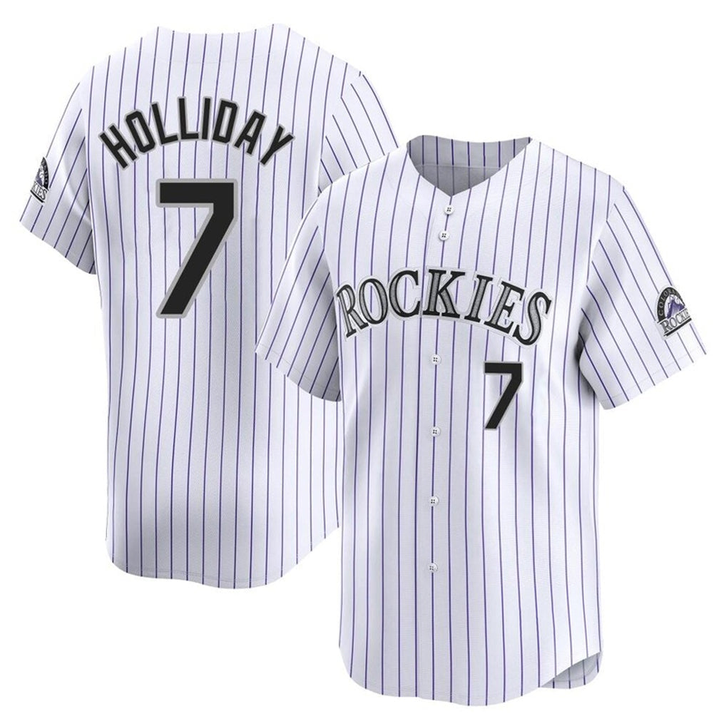 Ldoa C.Rockies #7 Matt Holliday Player White Limited Home Stitched Jerseys