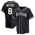 Ldoa C.Rockies #8 Ryan Ritter Player Black Fashion Out Home Game Stitched Jerseys