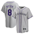 Ldoa C.Rockies #8 Ryan Ritter Player Gray Game Home Stitched Jerseys