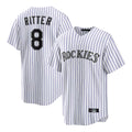 Ldoa C.Rockies #8 Ryan Ritter Player White Game Home Stitched Jerseys