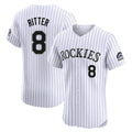 Ldoa C.Rockies #8 Ryan Ritter Player White Limited Elite Home Stitched Jerseys