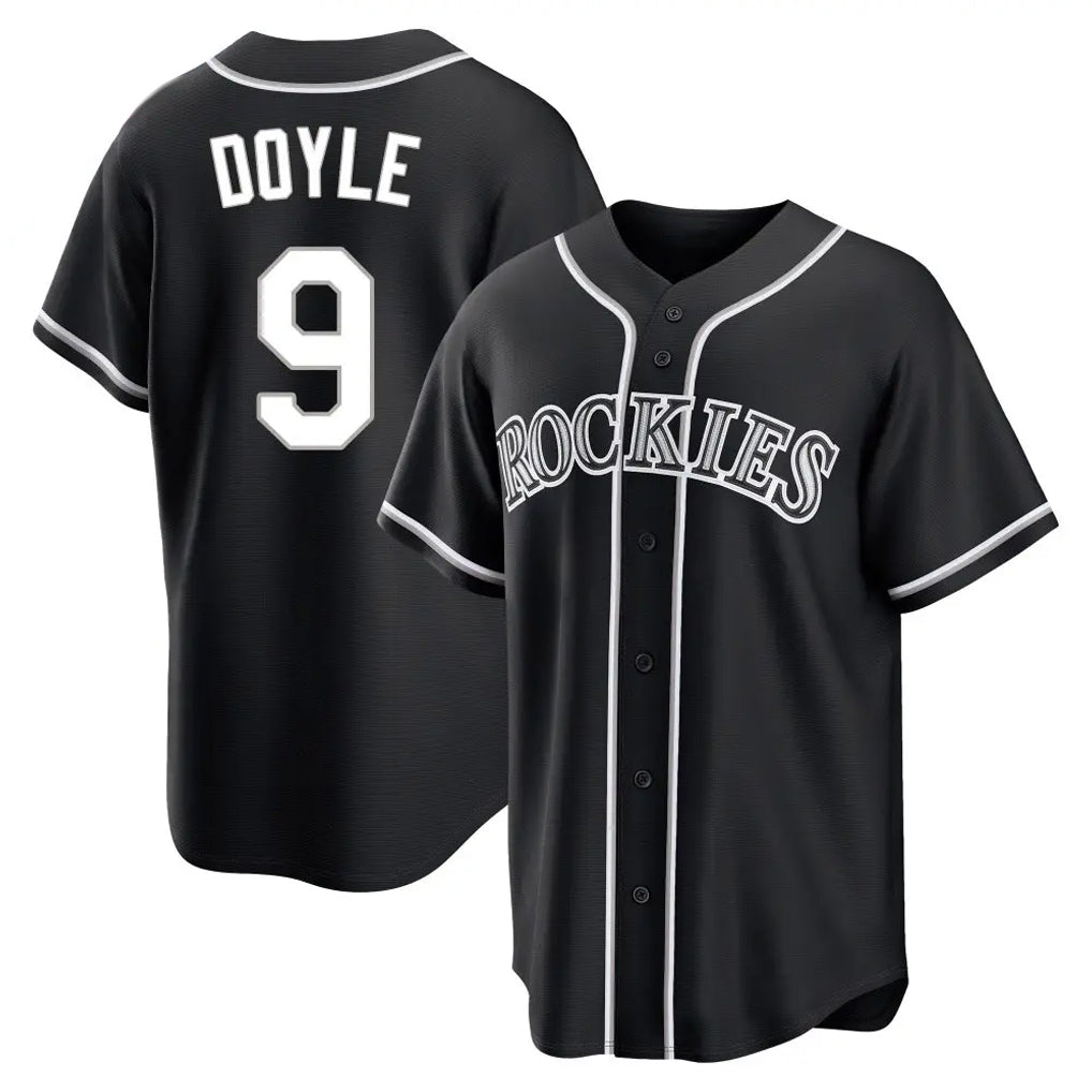 Ldoa C.Rockies #9 Brenton Doyle Player Black Fashion Out Home Game Stitched Jerseys