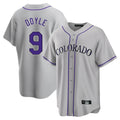Ldoa C.Rockies #9 Brenton Doyle Player Gray Game Home Stitched Jerseys