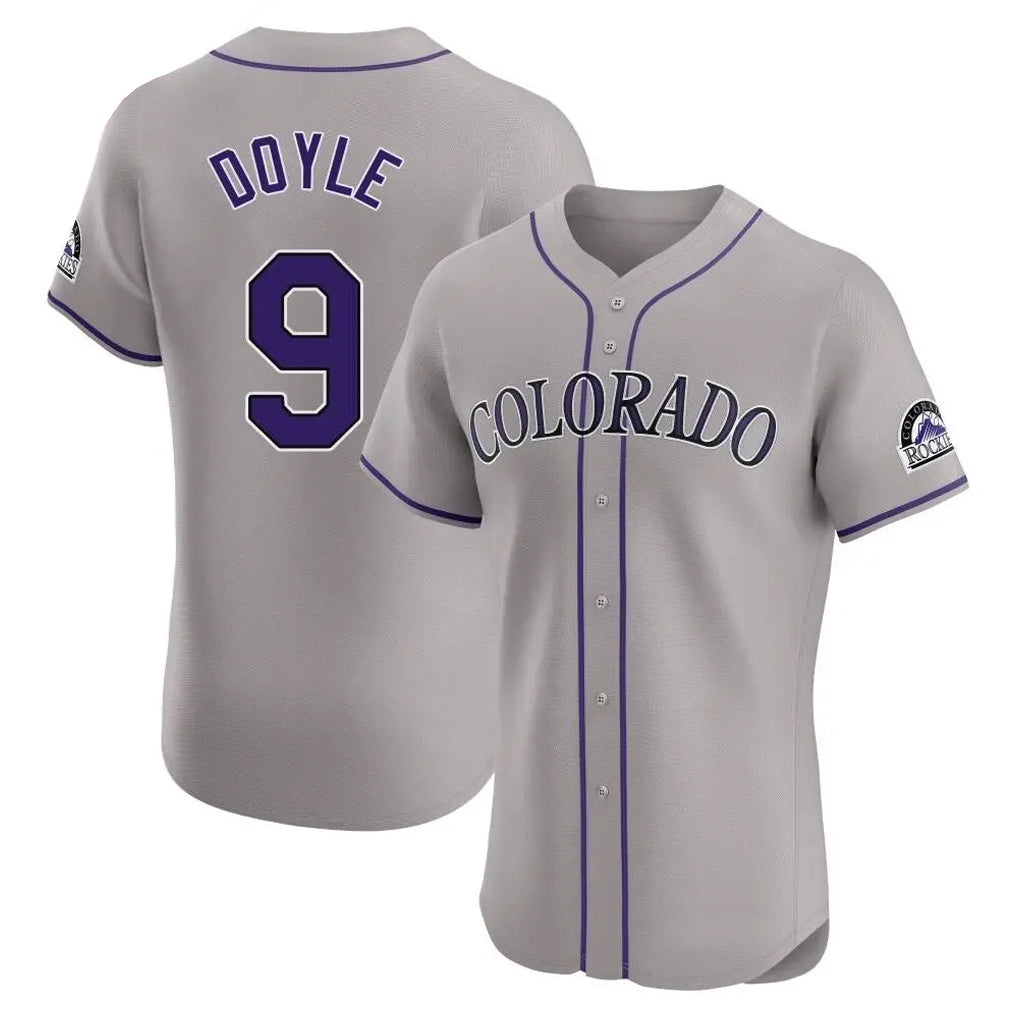 Ldoa C.Rockies #9 Brenton Doyle Player Gray Limited Elite Home Stitched Jerseys