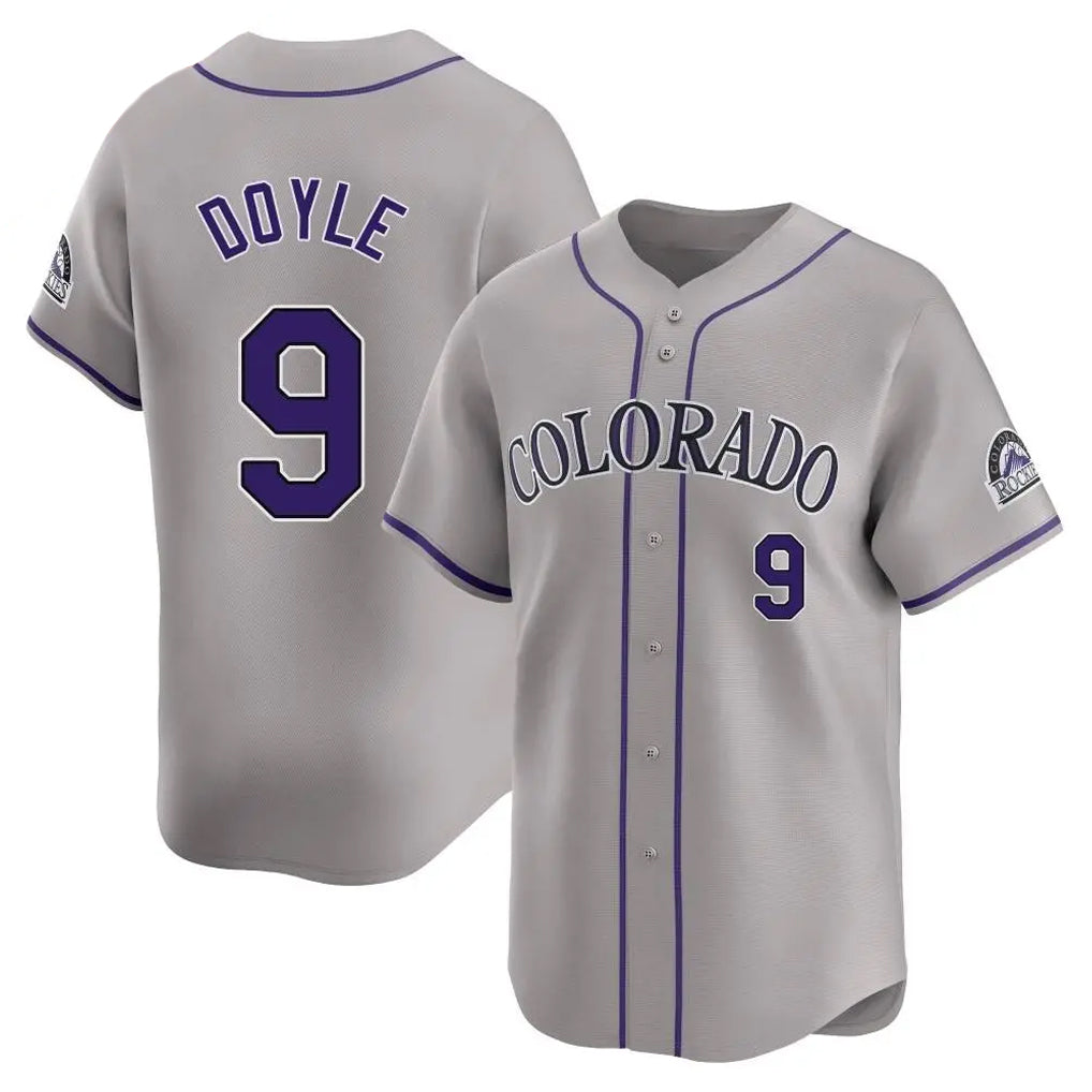 Ldoa C.Rockies #9 Brenton Doyle Player Gray Limited Home Stitched Jerseys
