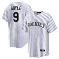Ldoa C.Rockies #9 Brenton Doyle Player White Game Home Stitched Jerseys