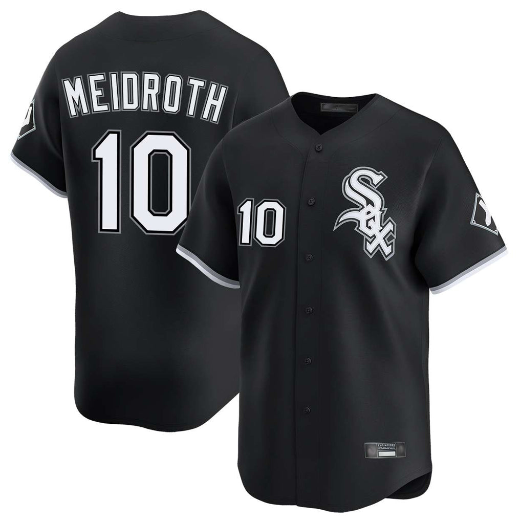 Ldoa C.White Sox #10 Chase Meidroth Player Black Limited Home Stitched Jerseys