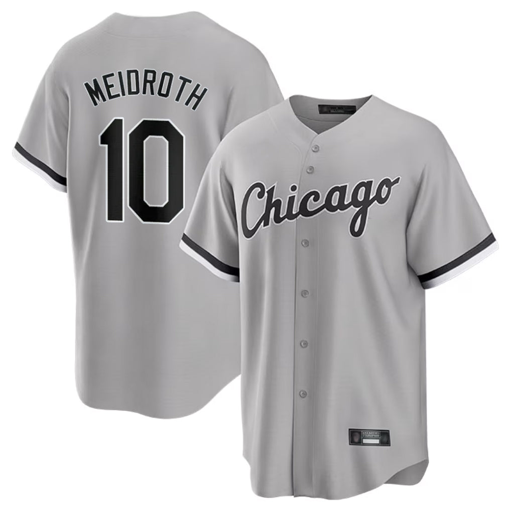 Ldoa C.White Sox #10 Chase Meidroth Player Gray Home Game Stitched Jerseys