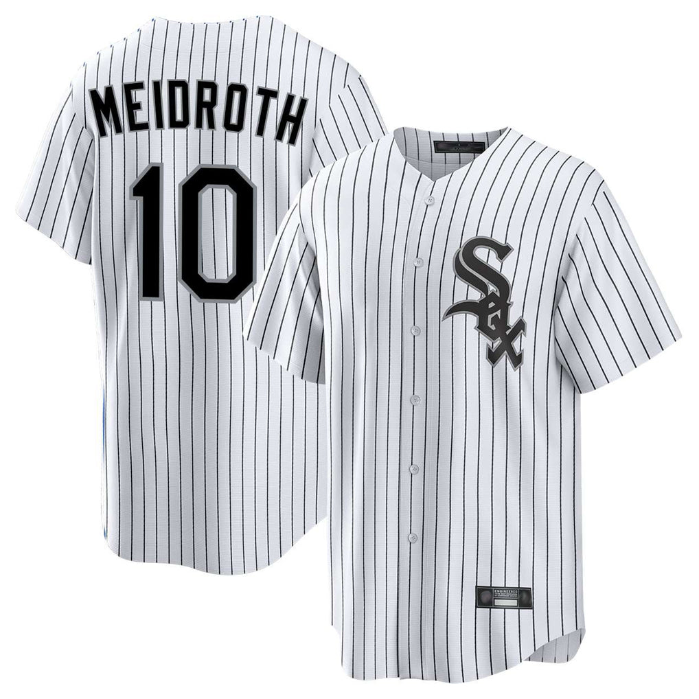 Ldoa C.White Sox #10 Chase Meidroth Player White Stripe Home Game Stitched Jerseys