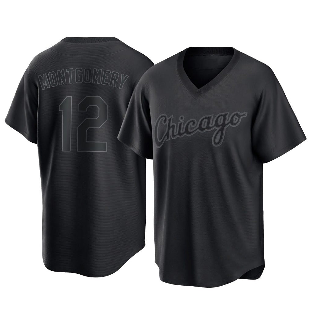 Ldoa C.White Sox #12 Colson Montgomery Player Black T-shirt Home Game Stitched Jerseys