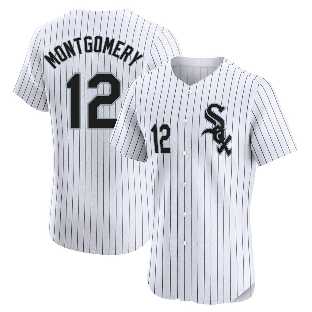 Ldoa C.White Sox #12 Colson Montgomery Player White Stripe Limited Elite Home Stitched Jerseys