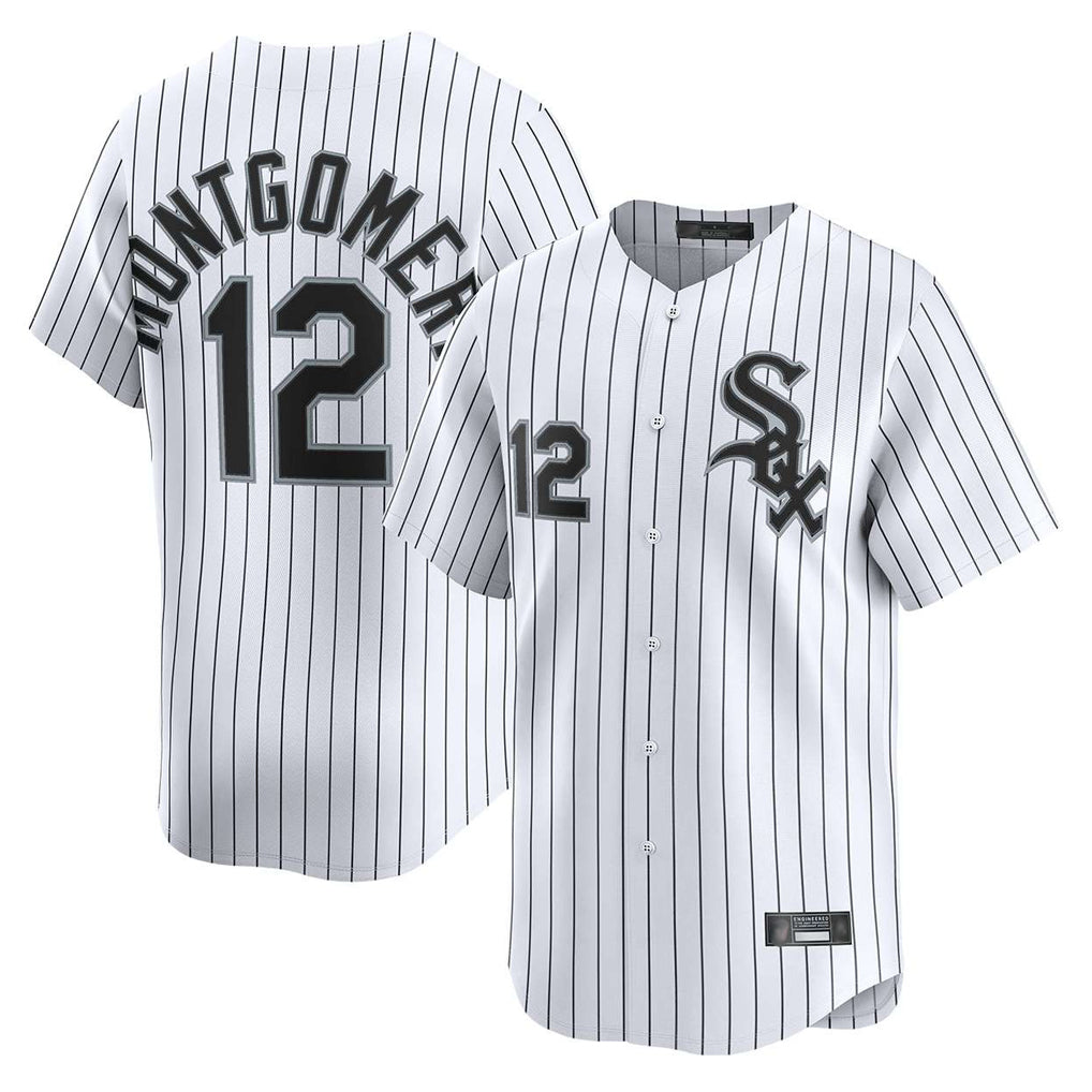 Ldoa C.White Sox #12 Colson Montgomery Player White Stripe Limited Home Stitched Jerseys