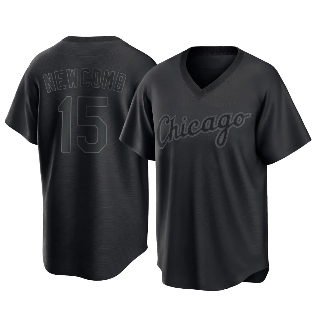 Ldoa C.White Sox #15 Sean Newcomb Player Black T-shirt Home Game Stitched Jerseys