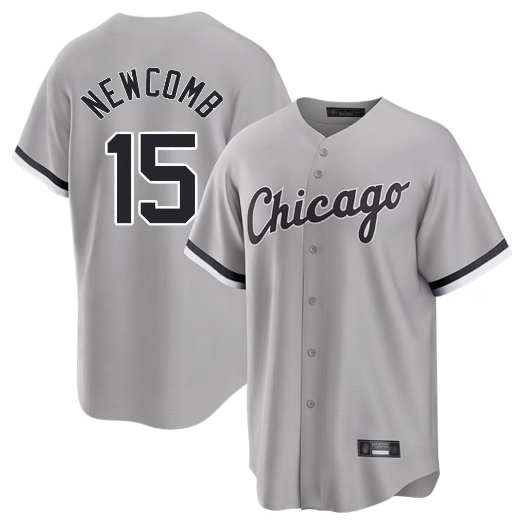 Ldoa C.White Sox #15 Sean Newcomb Player Gray Home Game Stitched Jerseys