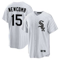 Ldoa C.White Sox #15 Sean Newcomb Player White Stripe Home Game Stitched Jerseys