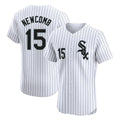 Ldoa C.White Sox #15 Sean Newcomb Player White Stripe Limited Elite Home Stitched Jerseys