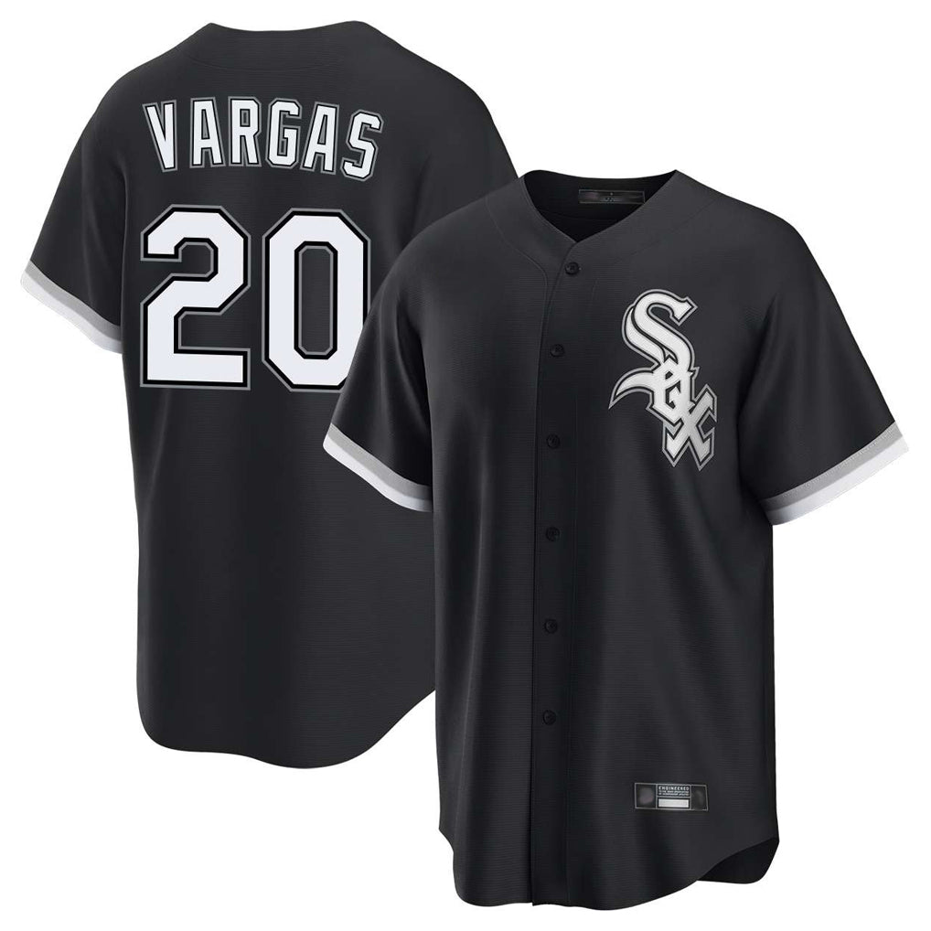 Ldoa C.White Sox #20 Miguel Vargas Player Black Home Game Stitched Jerseys