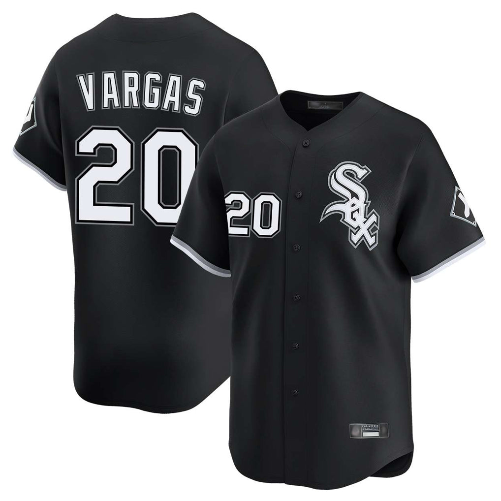 Ldoa C.White Sox #20 Miguel Vargas Player Black Limited Home Stitched Jerseys