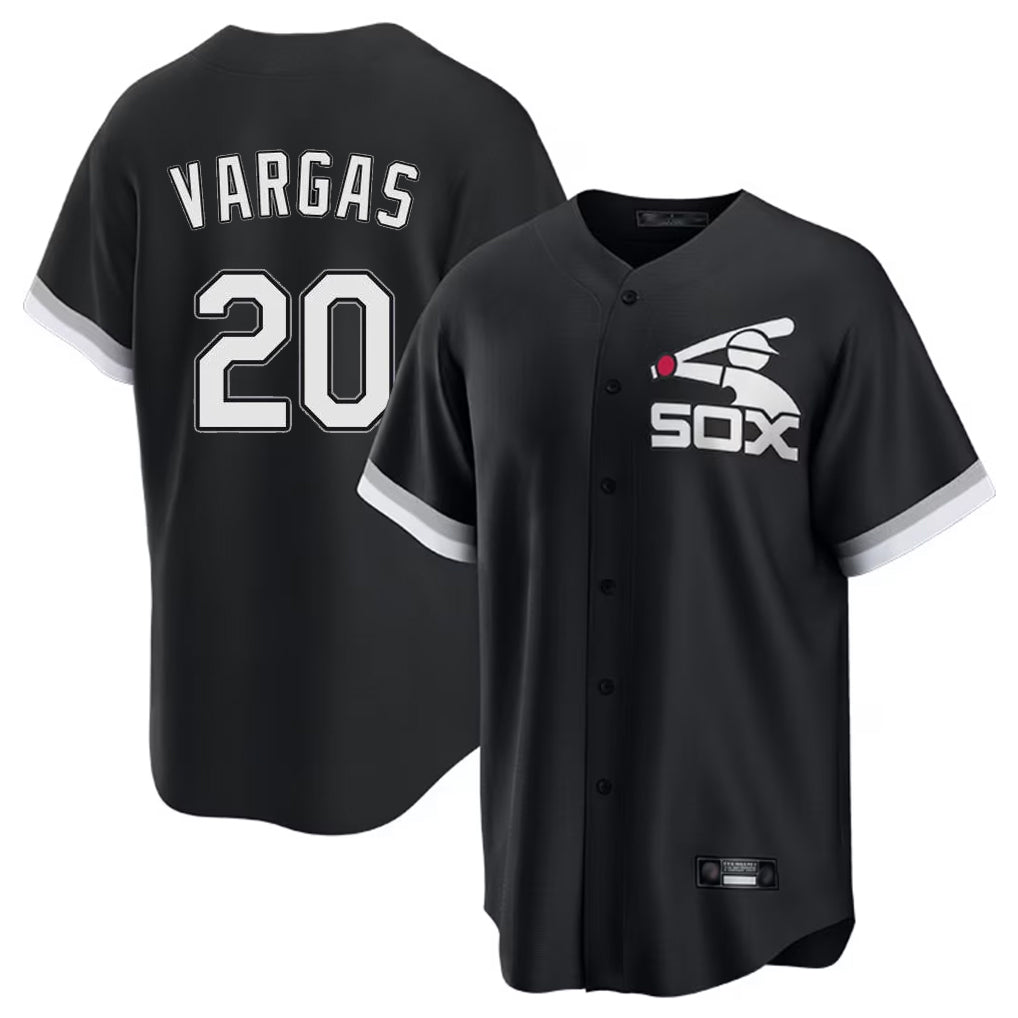 Ldoa C.White Sox #20 Miguel Vargas Player Black Spring Training Game Stitched Jerseys