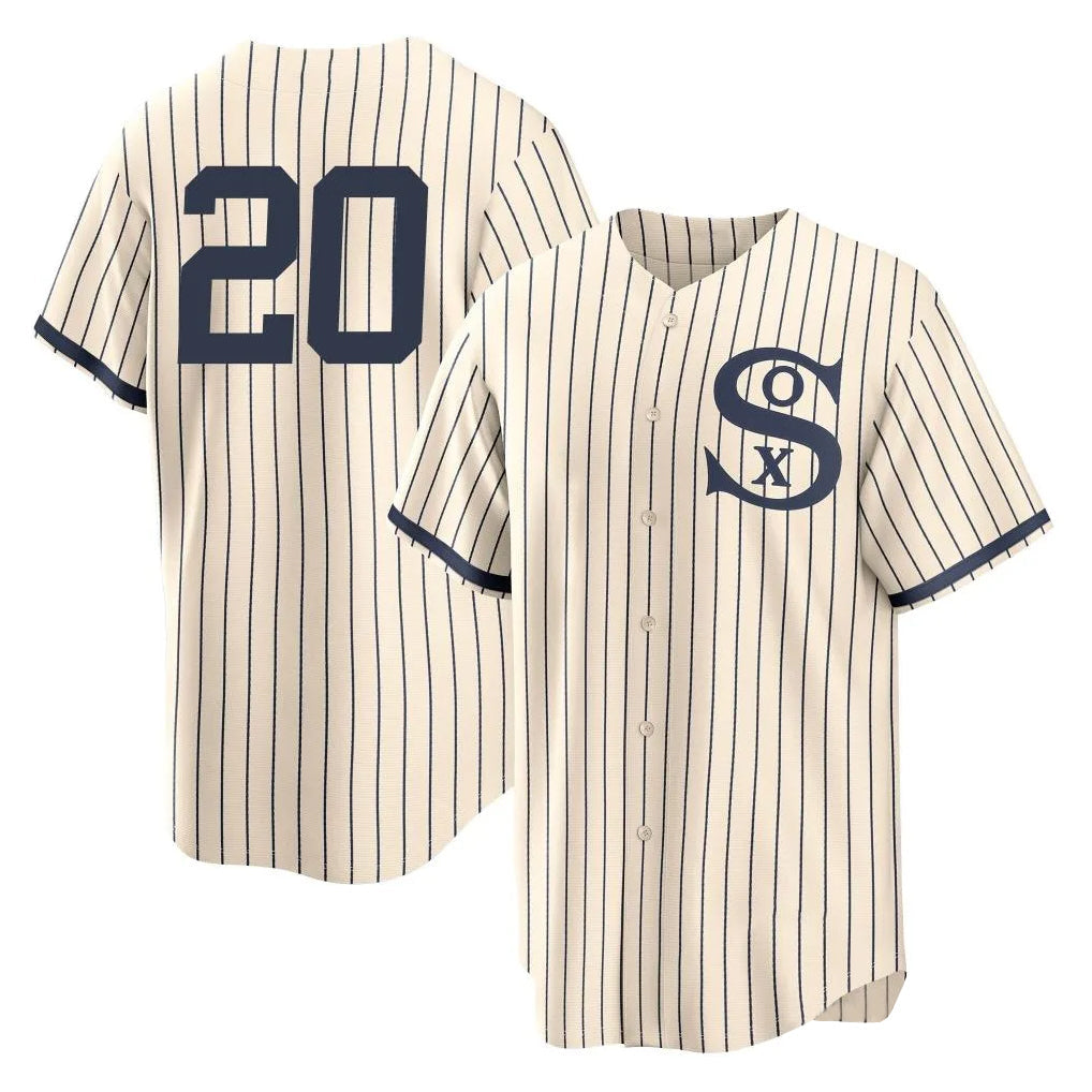 Ldoa C.White Sox #20 Miguel Vargas Player Cream Field of Dreams Home Game Stitched Jerseys