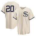 Ldoa C.White Sox #20 Miguel Vargas Player Cream Field of Dreams Home Game Stitched Jerseys