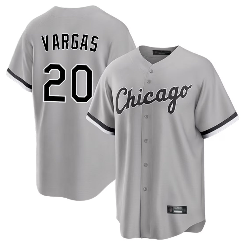 Ldoa C.White Sox #20 Miguel Vargas Player Gray Home Game Stitched Jerseys