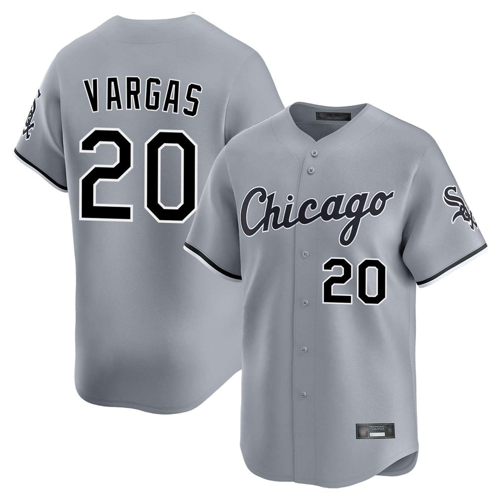 Ldoa C.White Sox #20 Miguel Vargas Player Gray Road Limited Home Stitched Jerseys