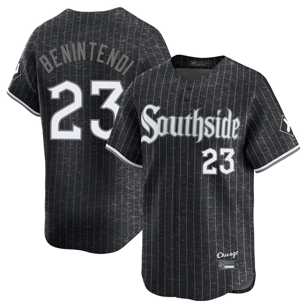 Ldoa C.White Sox #23 Andrew Benintendi Player Black City Connect Limited Home Stitched Jerseys